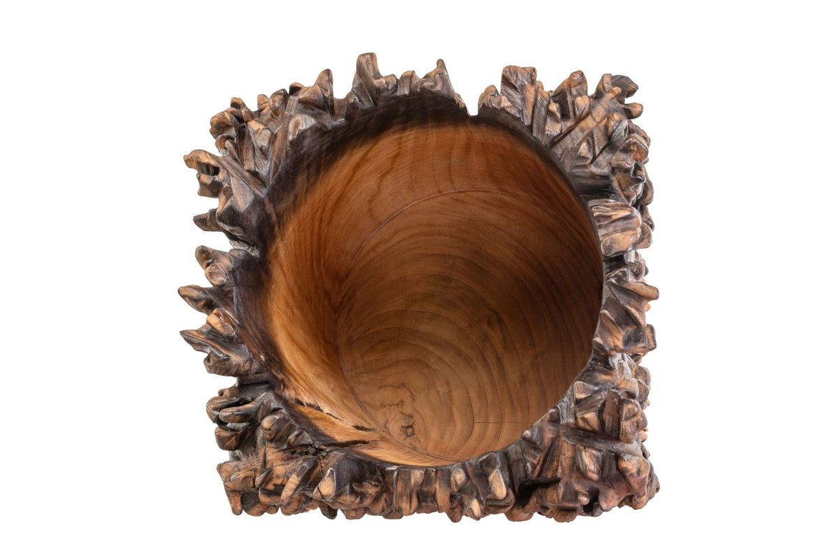 Vase en teck naturel bicolore 30x40cm Sui - Versmissen - The Cool Republic