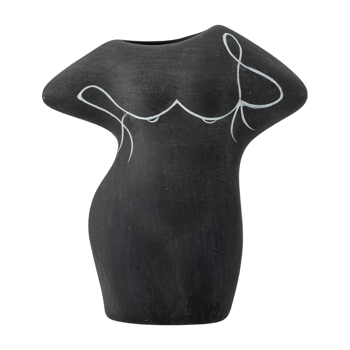 Vase en terre cuite noir Lulu - Bloomingville - The Cool Republic