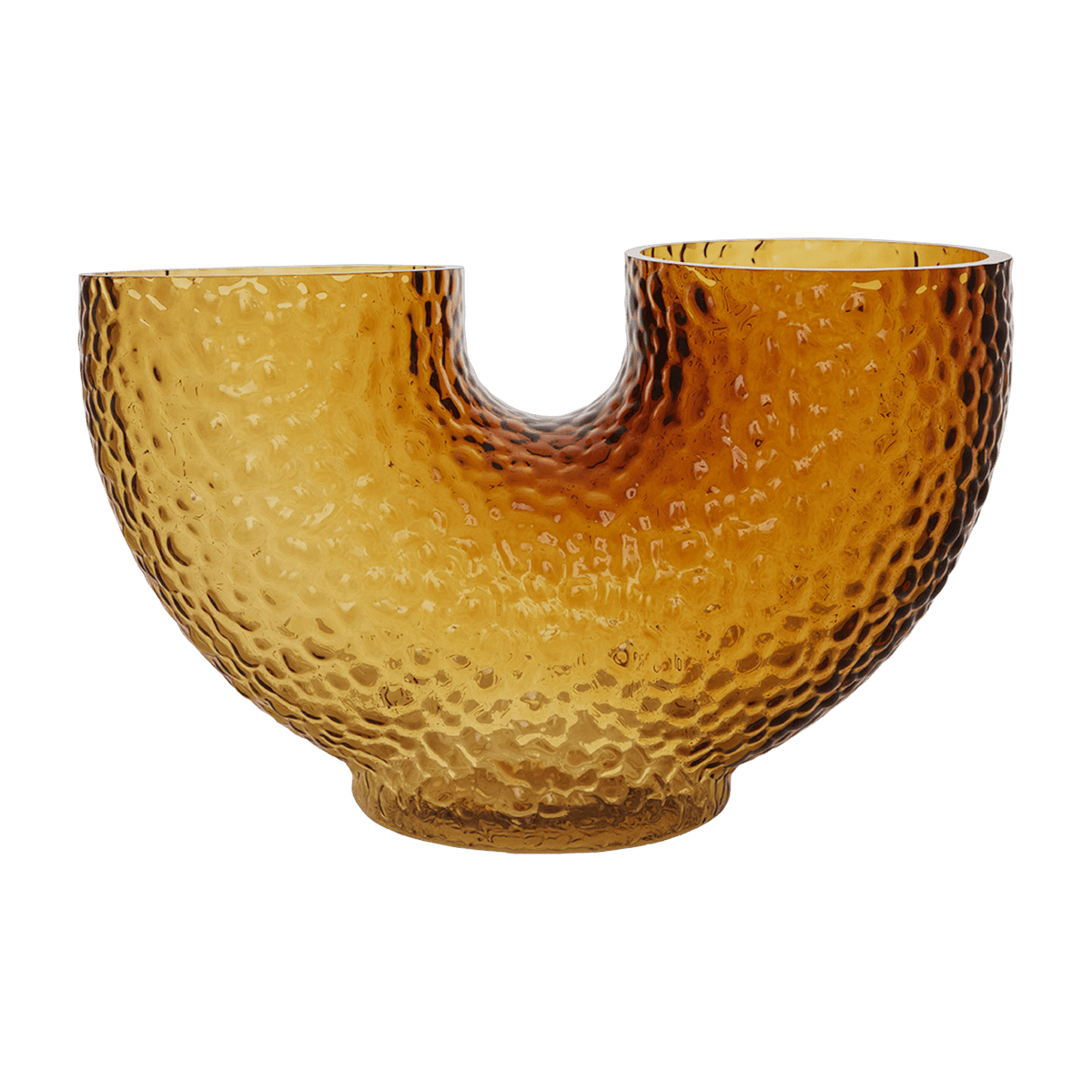 Vase en verre ambre 19 cm Arura - AYTM - The Cool Republic