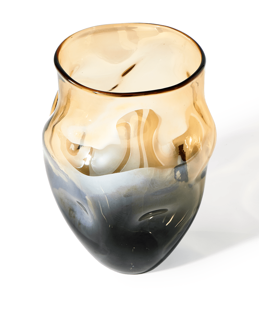Vase en verre ambre 30 cm Collision - Pols Potten - The Cool Republic