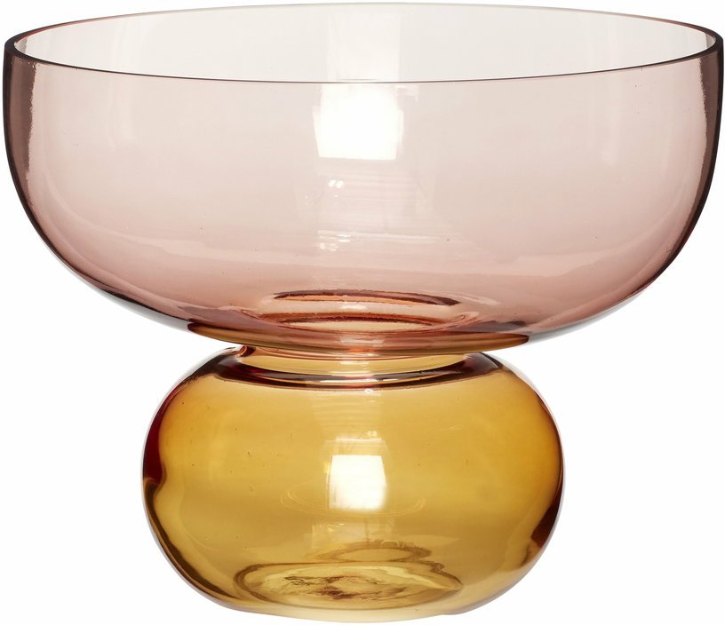 Vase en verre ambré et rouge pâle 4L Show - Hübsch - The Cool Republic