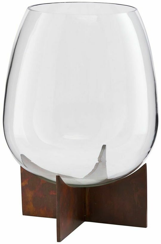 Vase en verre avec base en fer Gravity - House Doctor - The Cool Republic