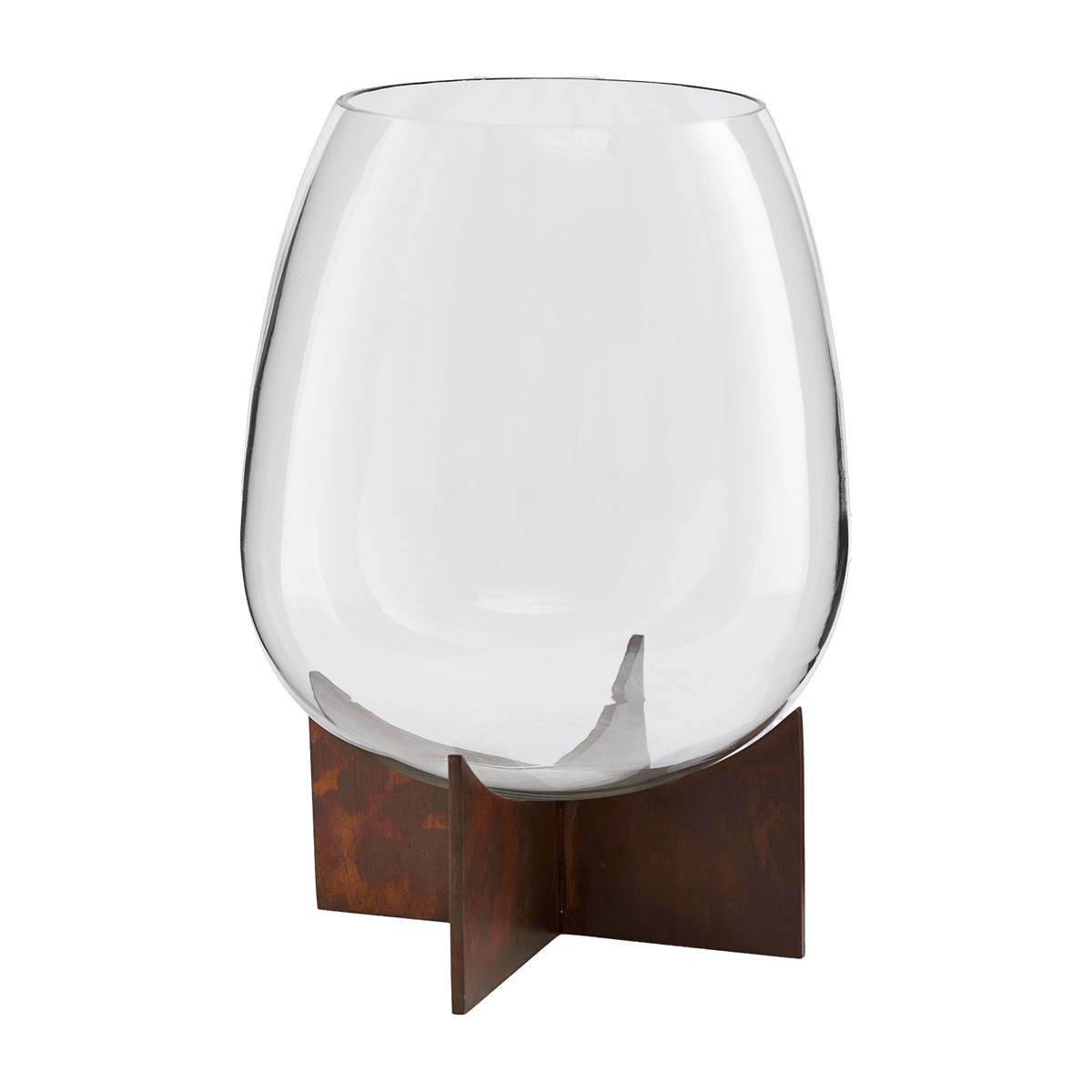 Vase en verre avec base en fer Gravity - House Doctor - The Cool Republic