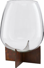 Vase en verre avec base en fer Gravity - House Doctor - The Cool Republic