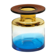 Vase en verre bleu et ambre 22 cm Wind & Fire - Serax - The Cool Republic