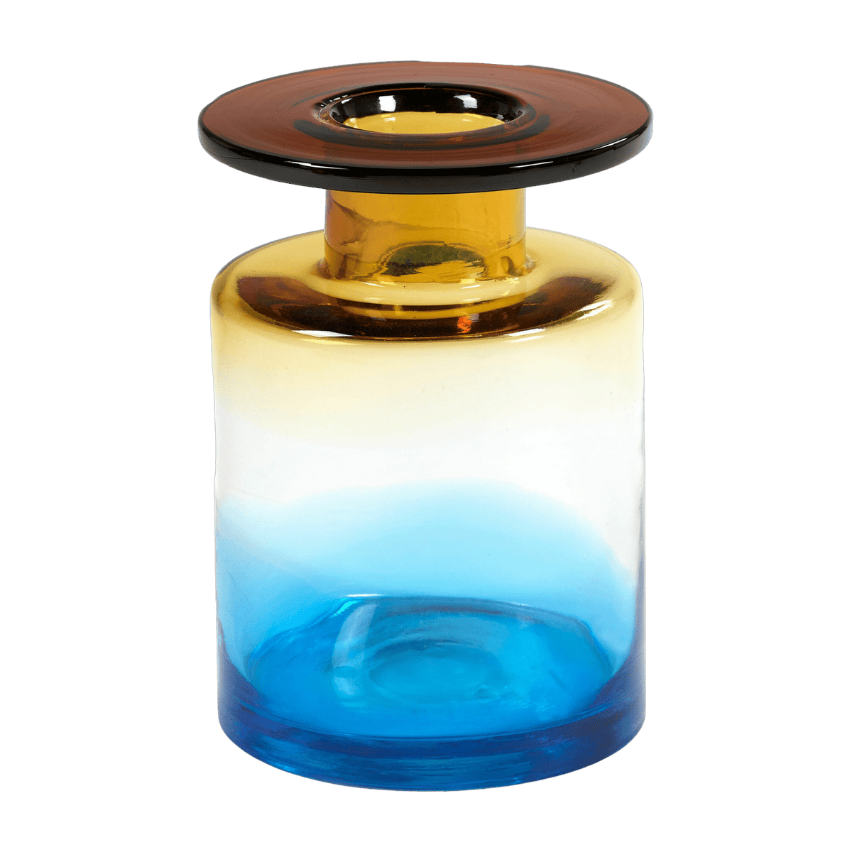 Vase en verre bleu et ambre 27 cm Wind & Fire - Serax - The Cool Republic