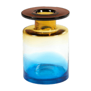 Vase en verre bleu et ambre 27 cm Wind & Fire - Serax - The Cool Republic