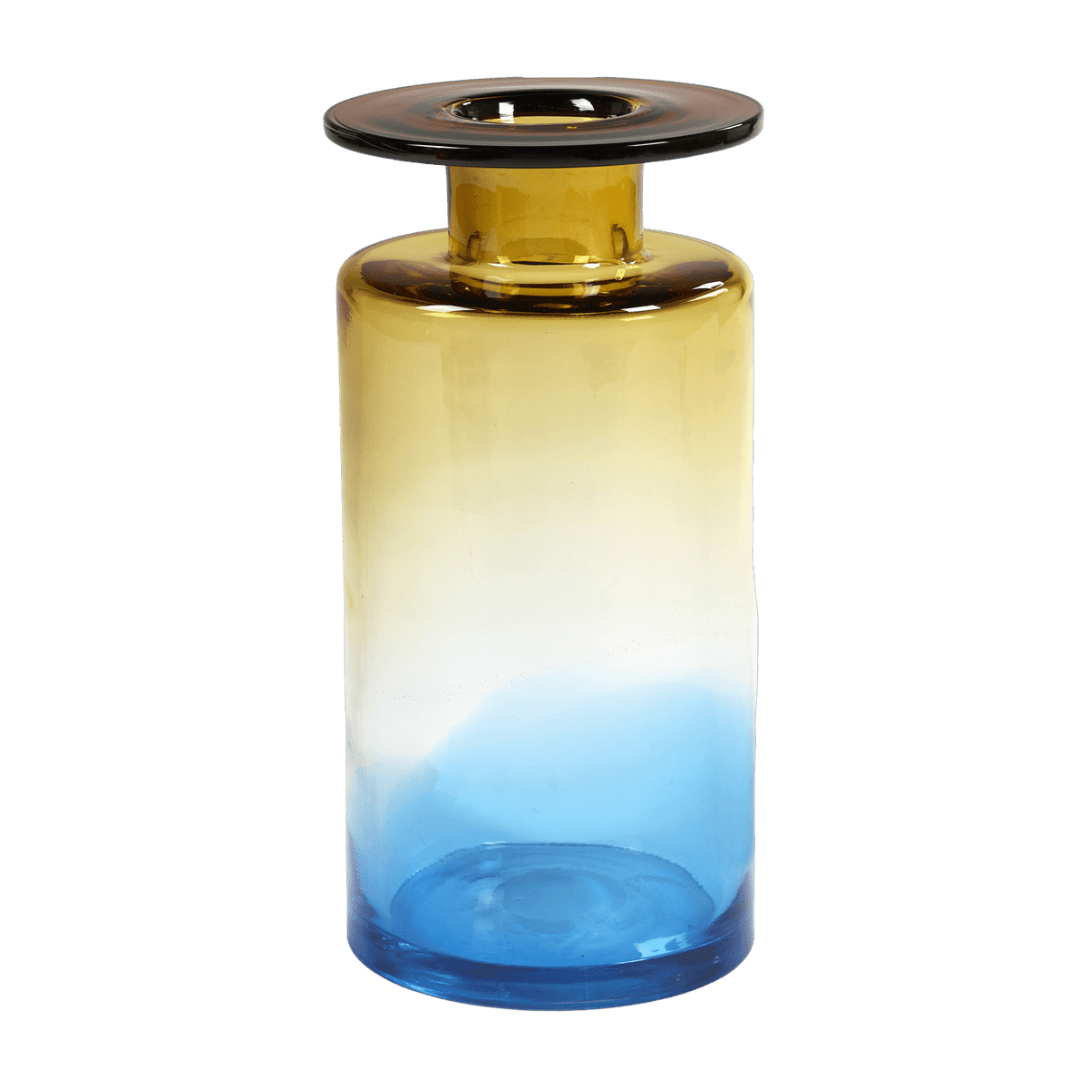 Vase en verre bleu et ambre 40 cm Wind & Fire - Serax - The Cool Republic