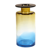 Vase en verre bleu et ambre 40 cm Wind & Fire - Serax - The Cool Republic