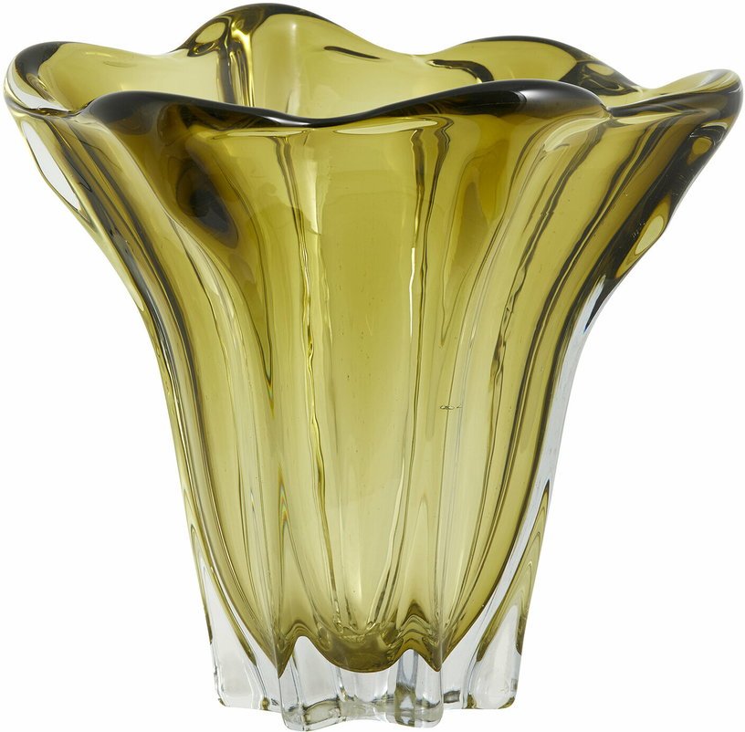 Vase en verre de couleur vert Flotta - Nordal - The Cool Republic