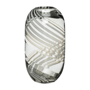Vase en verre gris motif tourbillon 3L Swirl - Hübsch - The Cool Republic