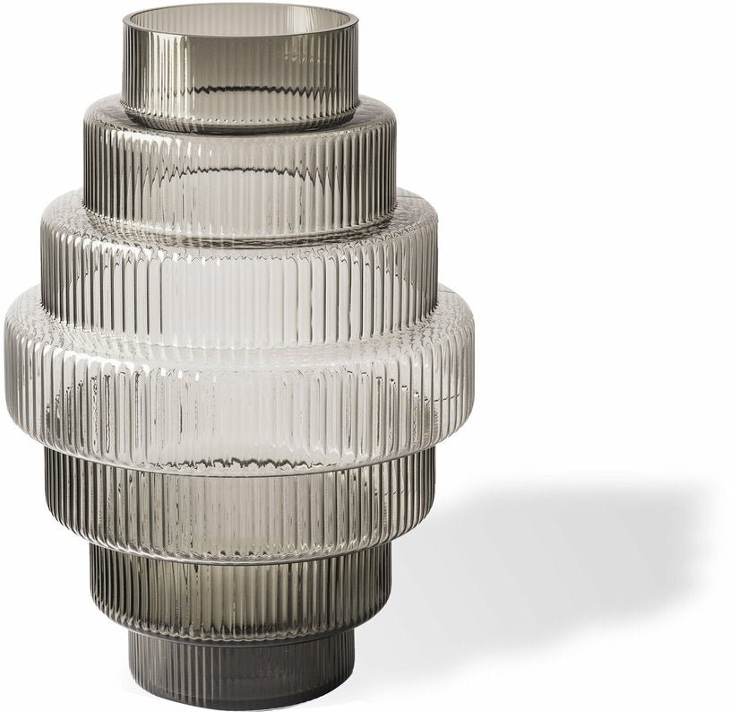 Vase en verre gris Steps - Pols Potten - The Cool Republic