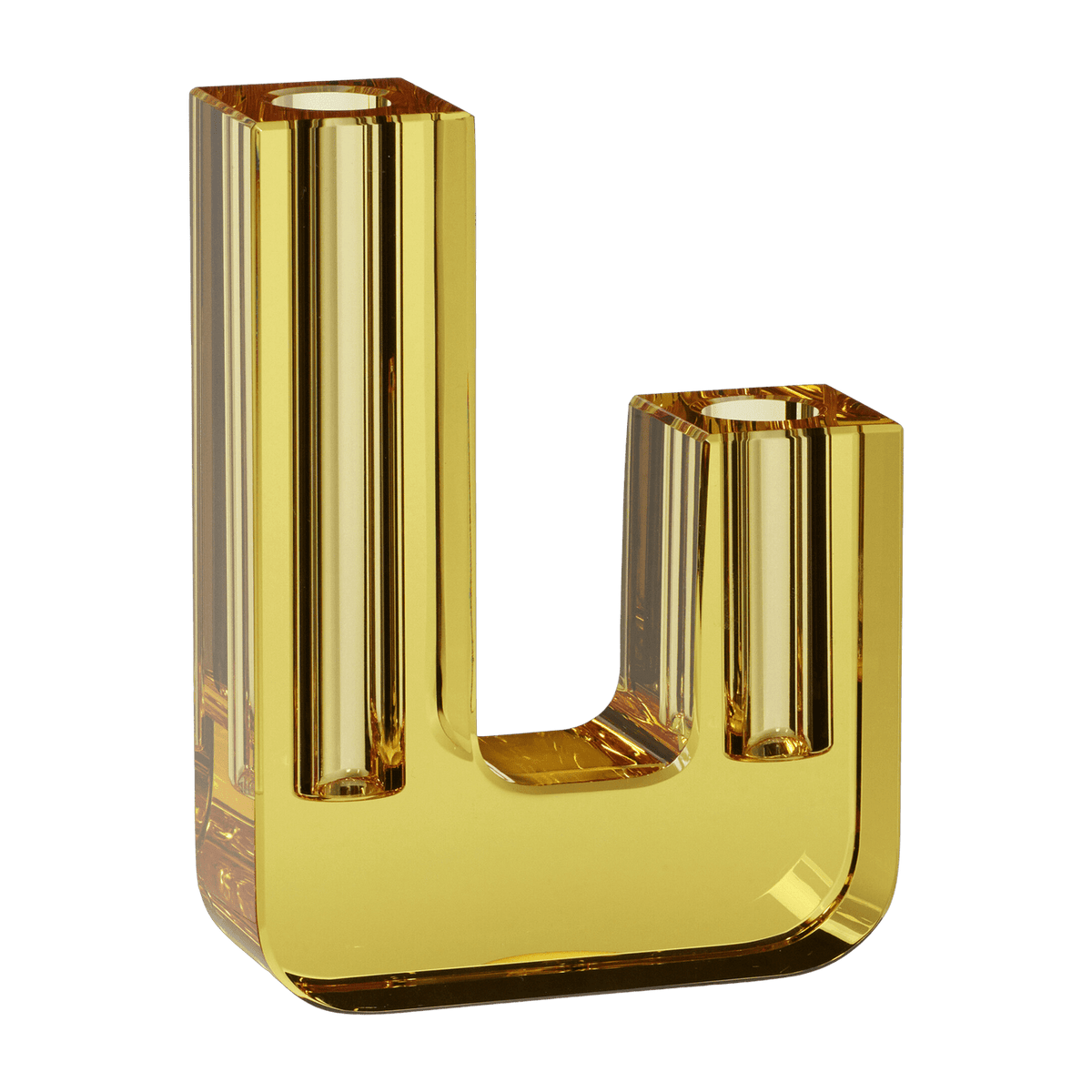Vase en verre jaune Duo - Hübsch - The Cool Republic