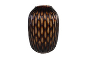 Vase en verre marron soufflé à la bouche 24x36cm - Versmissen - The Cool Republic
