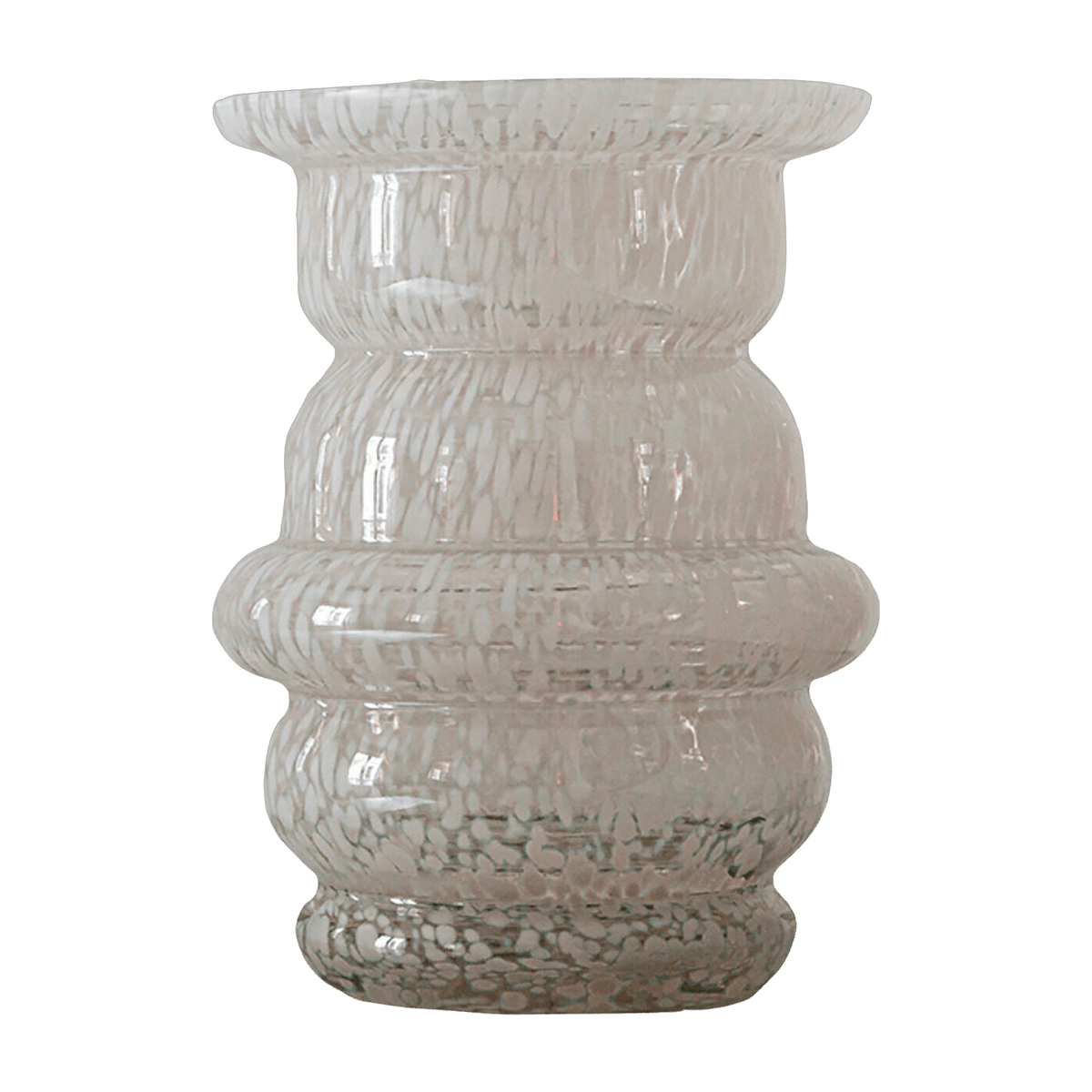 Vase en verre moucheté blanc Dôme - Cosin Paris - The Cool Republic