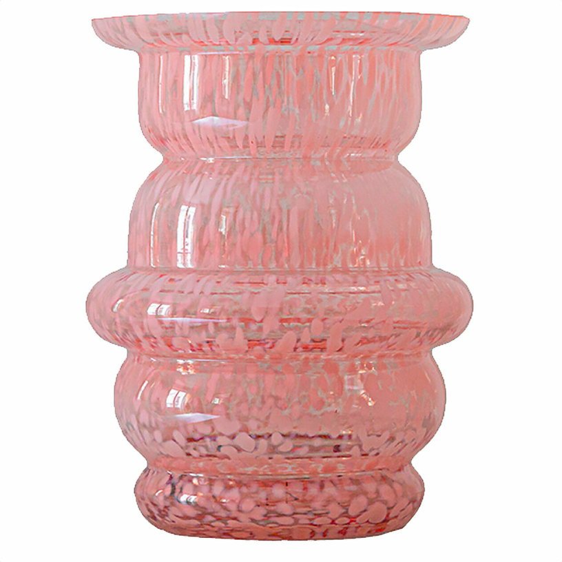 Vase en verre moucheté rose Dôme - Cosin Paris - The Cool Republic