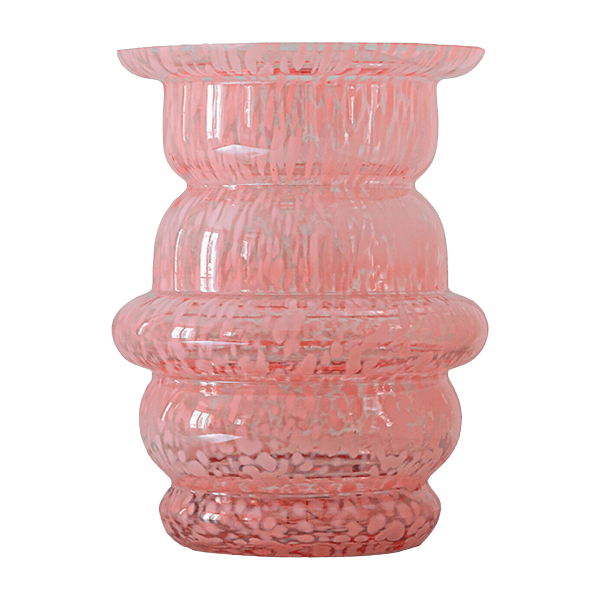 Vase en verre moucheté rose Dôme - Cosin Paris - The Cool Republic