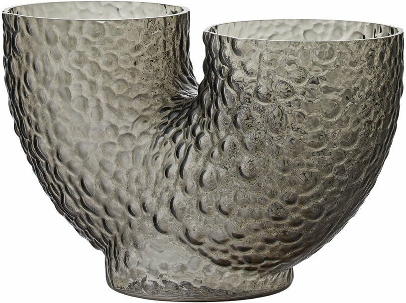 Vase en verre noir 19 cm Arura - AYTM - The Cool Republic