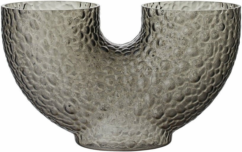 Vase en verre noir 19 cm Arura - AYTM - The Cool Republic