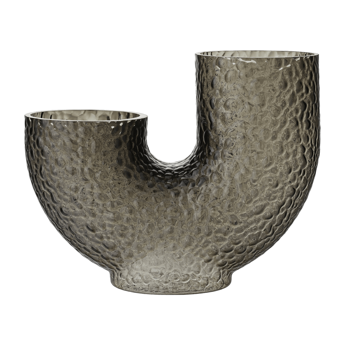 Vase en verre noir 26 cm Arura - AYTM - The Cool Republic
