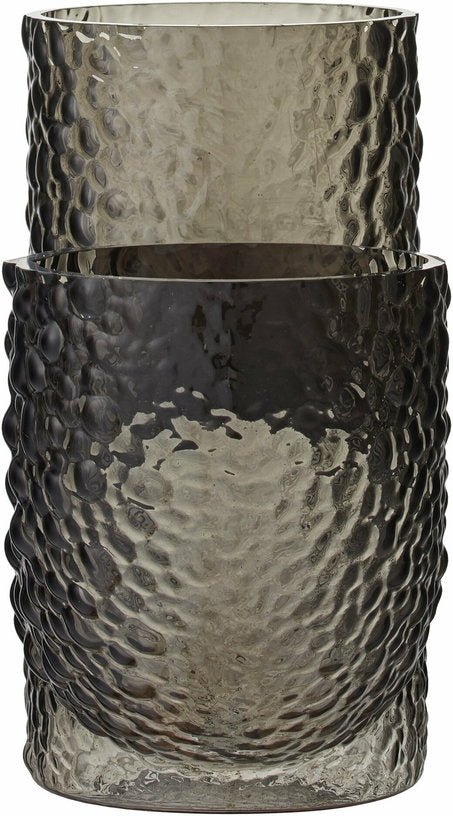 Vase en verre noir 26 cm Arura - AYTM - The Cool Republic
