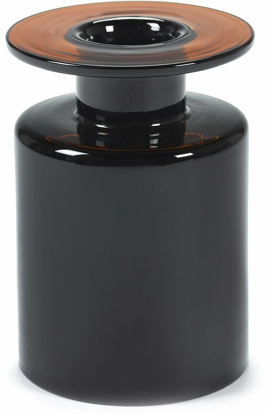 Vase en verre noir et marron foncé 27cm - Serax - The Cool Republic