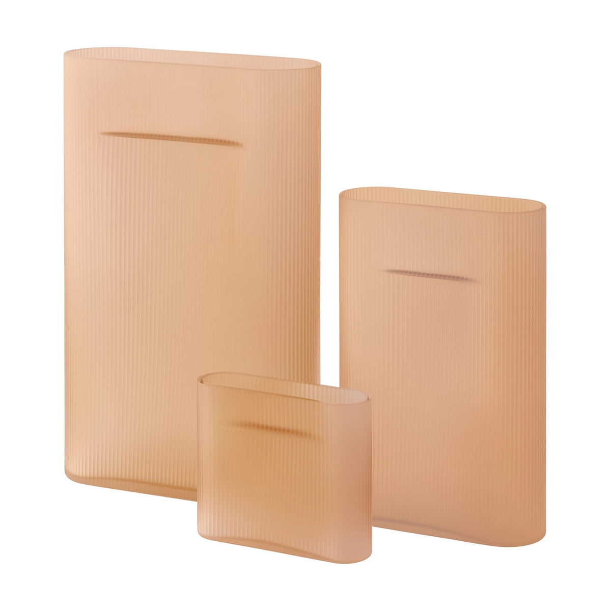 Vase en verre orange clair 48,5cm Ridge - Muuto — vue 3