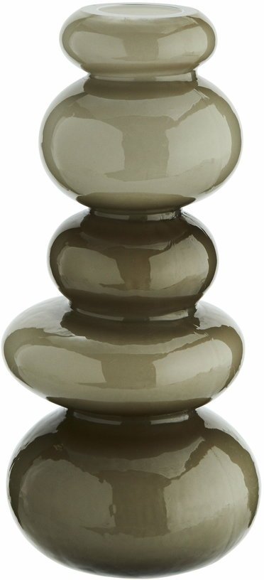 Vase en verre rond Coffee 23.50 cm - Madam Stoltz - The Cool Republic