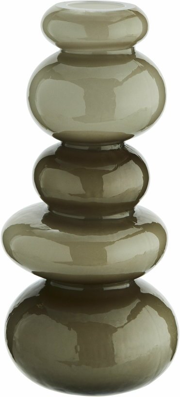 Vase en verre rond Coffee 23.50 cm - Madam Stoltz - The Cool Republic