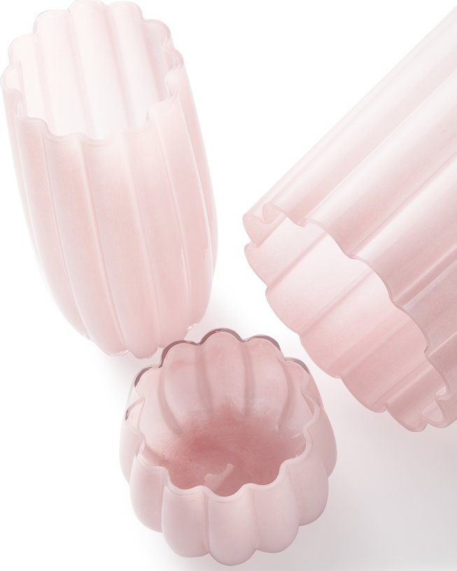 Vase en verre rose clair 13 x 27 cm Melon - Pols Potten - The Cool Republic