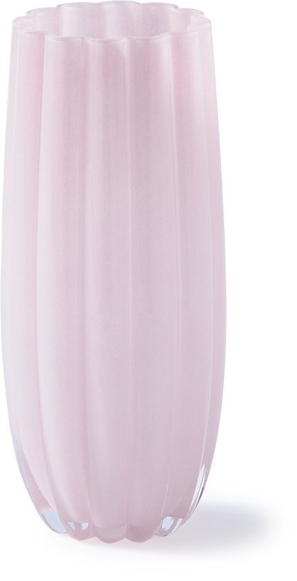 Vase en verre rose clair 13 x 27 cm Melon - Pols Potten - The Cool Republic