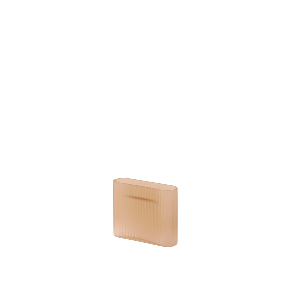 Vase en verre soufflé orange 16,5cm Ridge - Muuto - The Cool Republic
