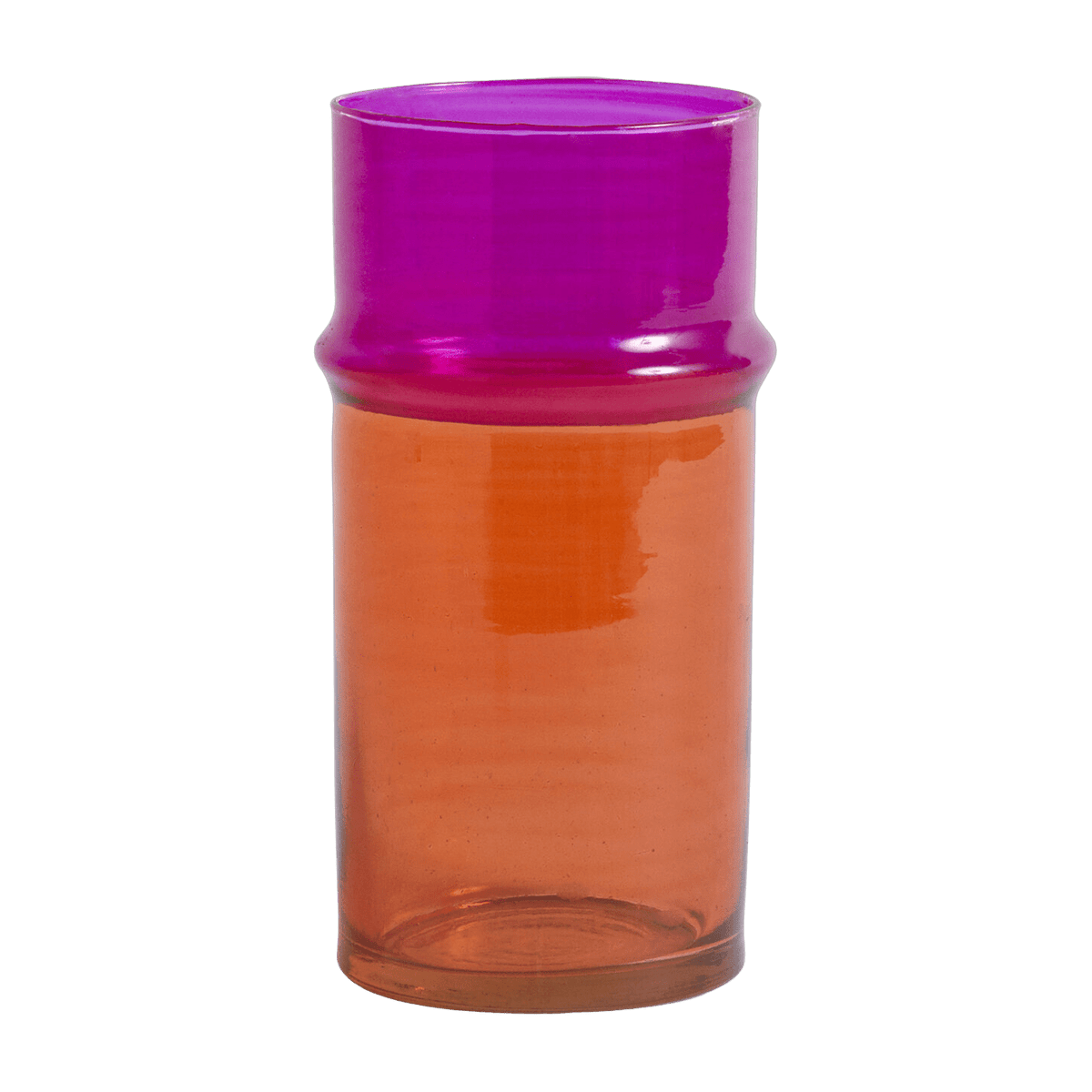 Vase en verre soufflé orange et rose 9 x 20 cm Moroccan - HAY - The Cool Republic
