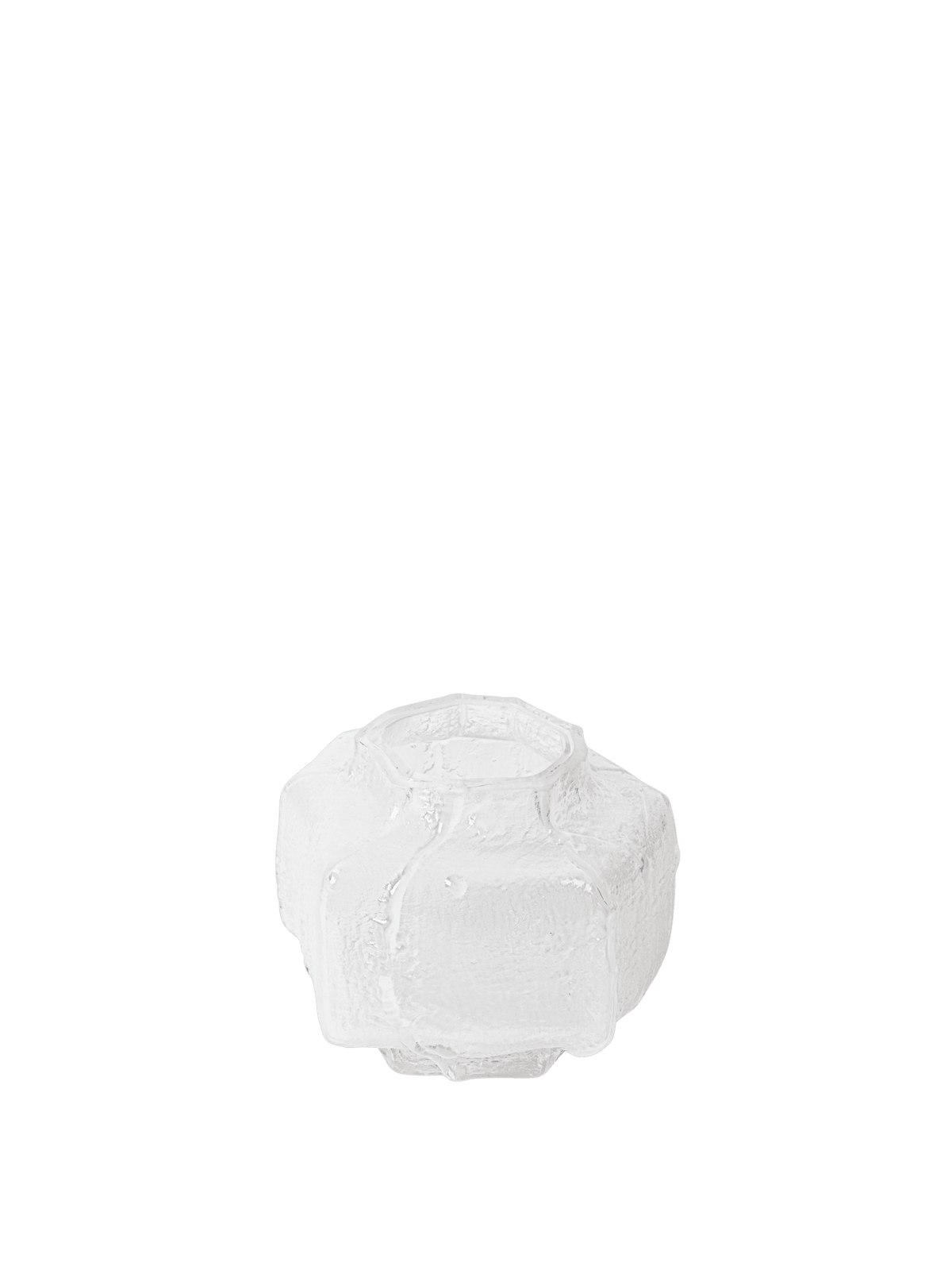Vase en verre soufflé recyclé blanc 15 cm Mokuri - Ferm Living - The Cool Republic