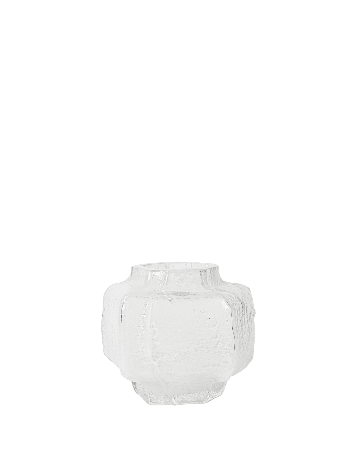 Vase en verre soufflé recyclé blanc 15 cm Mokuri - Ferm Living - The Cool Republic