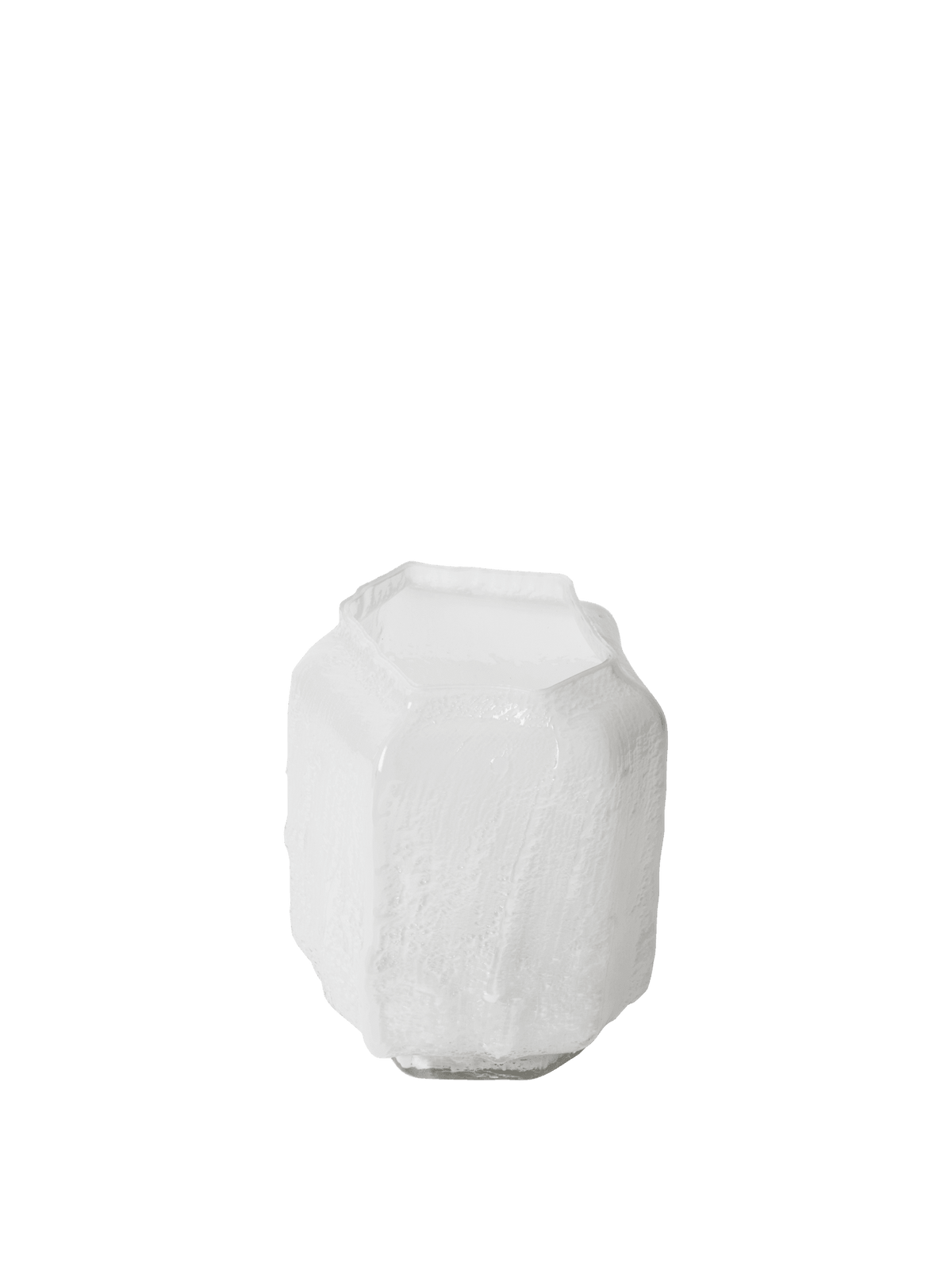 Vase en verre soufflé recyclé blanc 25 cm Mokuri - Ferm Living - The Cool Republic