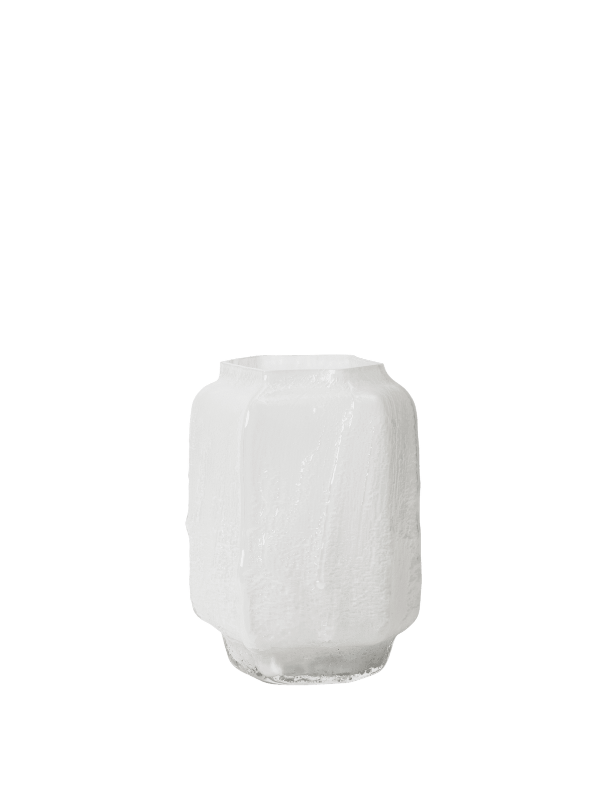 Vase en verre soufflé recyclé blanc 25 cm Mokuri - Ferm Living - The Cool Republic