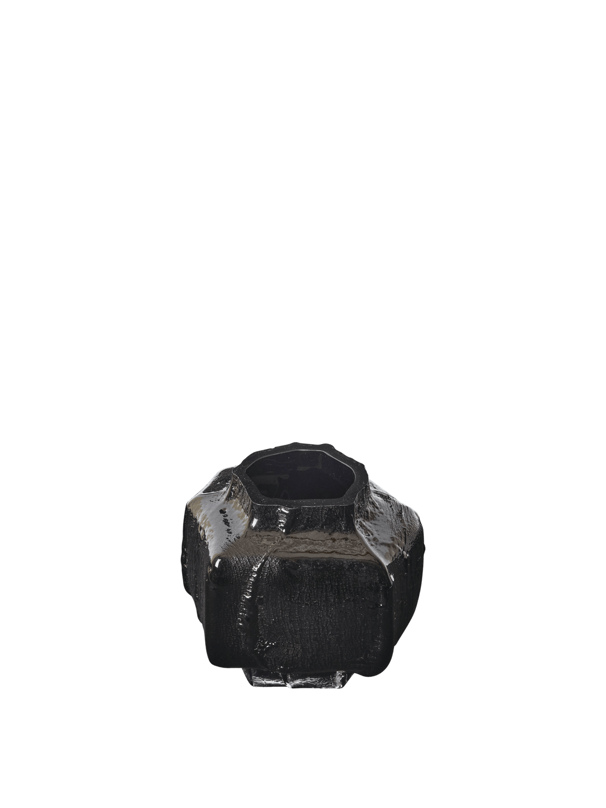 Vase en verre soufflé recyclé noir 15 cm Mokuri - Ferm Living - The Cool Republic