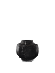 Vase en verre soufflé recyclé noir 15 cm Mokuri - Ferm Living - The Cool Republic