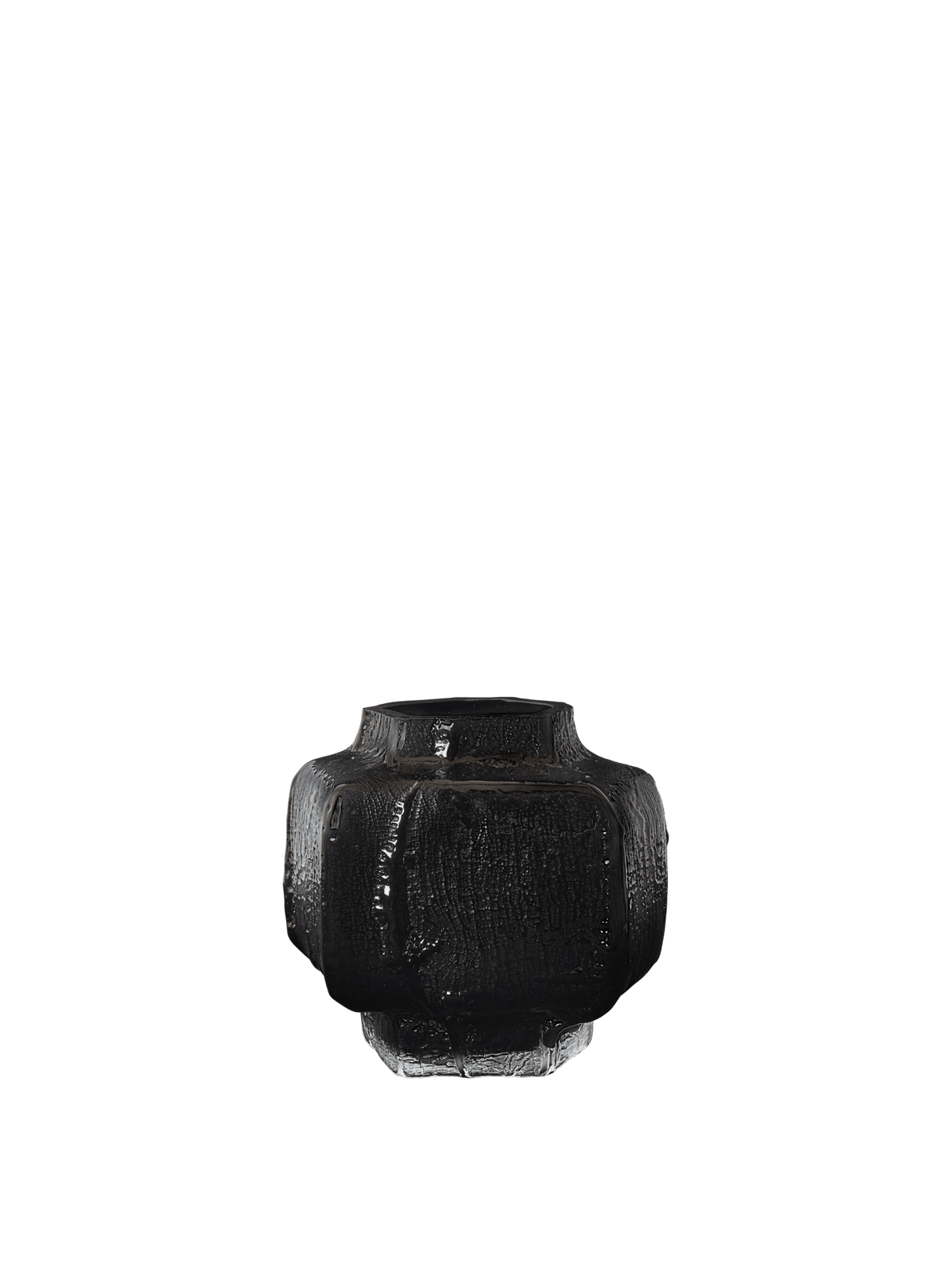 Vase en verre soufflé recyclé noir 15 cm Mokuri - Ferm Living - The Cool Republic
