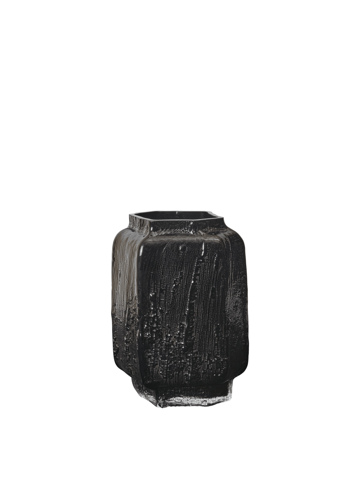 Vase en verre soufflé recyclé noir 25 cm Mokuri - Ferm Living - The Cool Republic