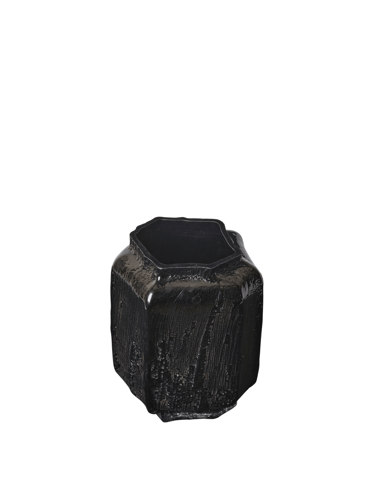 Vase en verre soufflé recyclé noir 25 cm Mokuri - Ferm Living - The Cool Republic