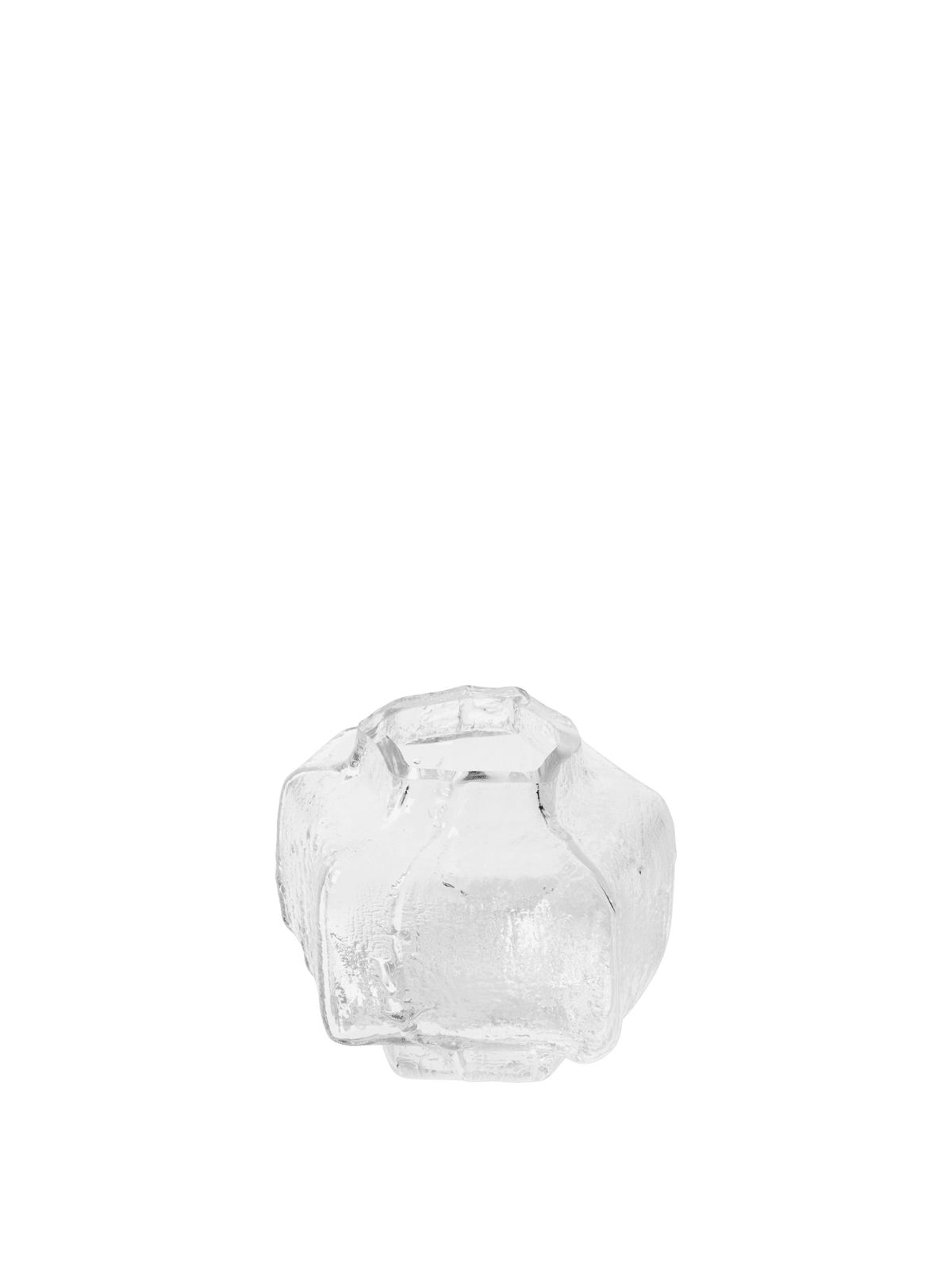 Vase en verre soufflé recyclé transparent 15 cm Mokuri - Ferm Living - The Cool Republic