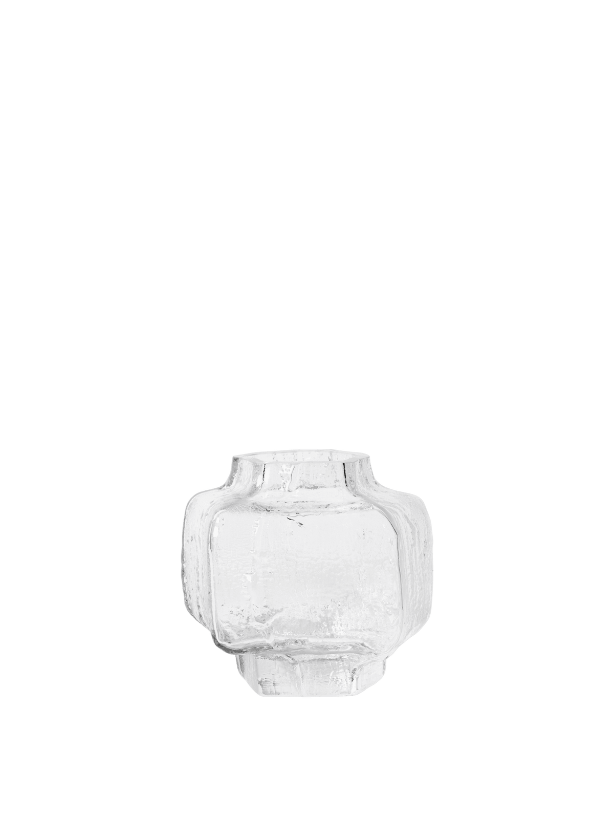 Vase en verre soufflé recyclé transparent 15 cm Mokuri - Ferm Living - The Cool Republic
