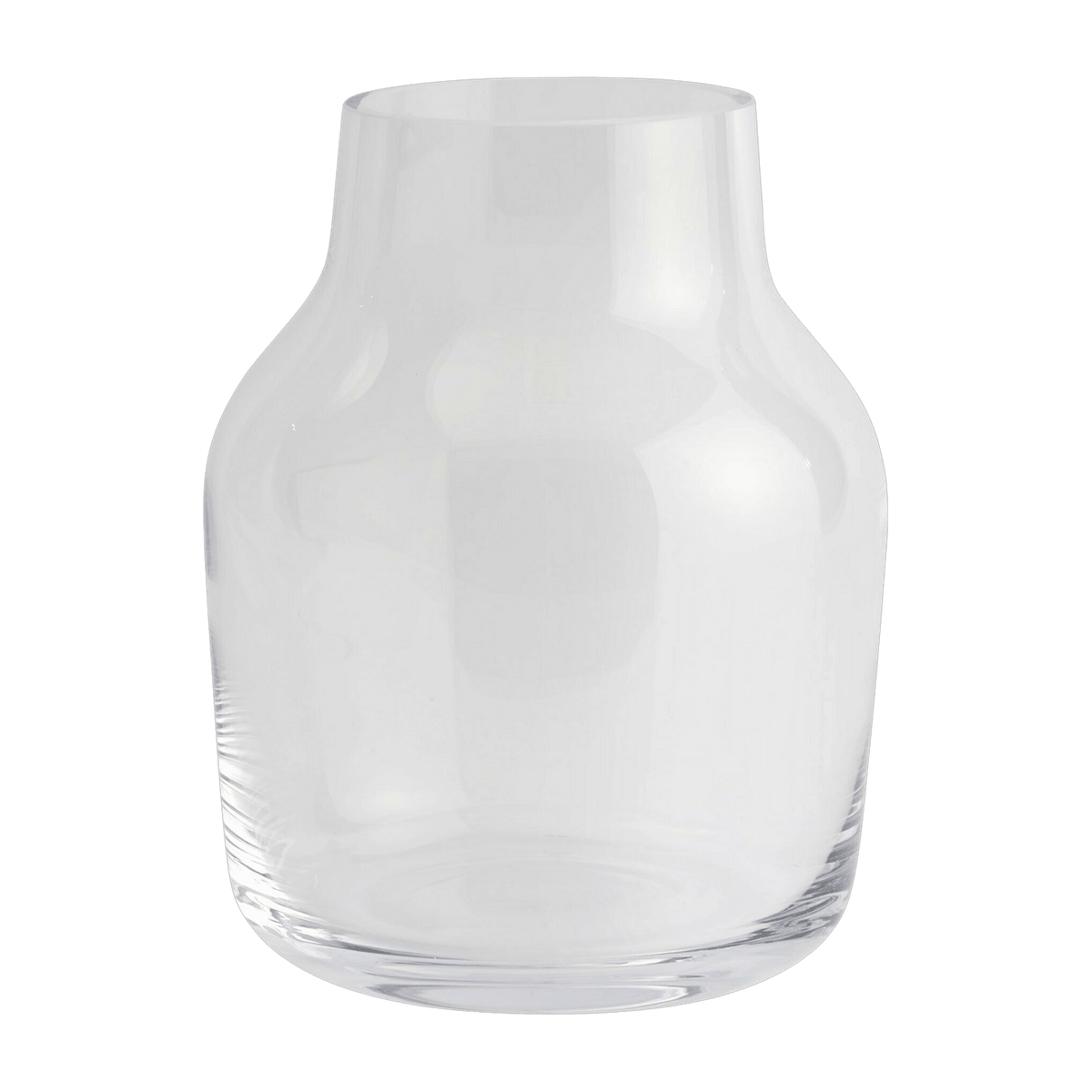 Vase en verre soufflé transparent 15 cm Silent - Muuto - The Cool Republic