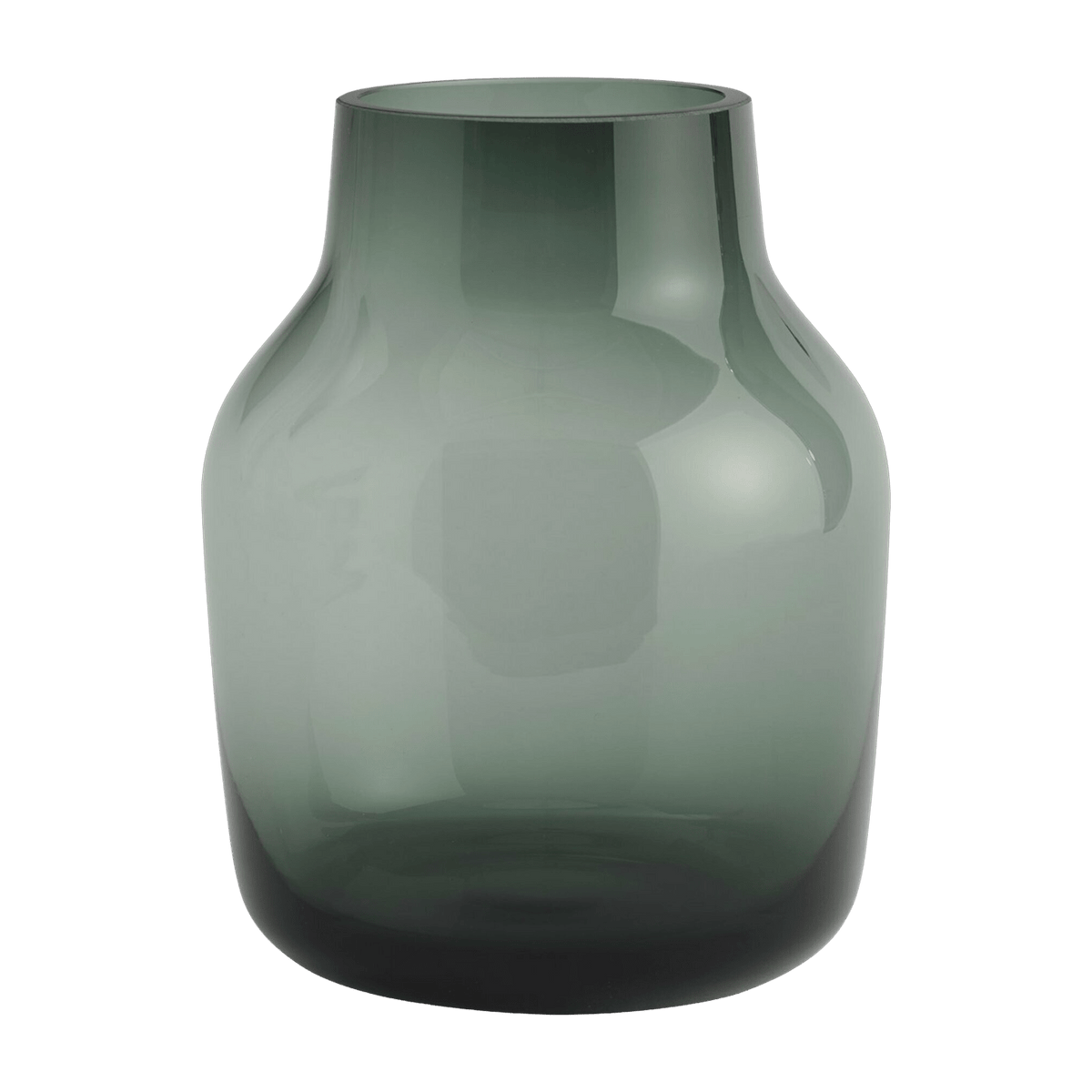 Vase en verre soufflé vert 15 cm Silent - Muuto - The Cool Republic