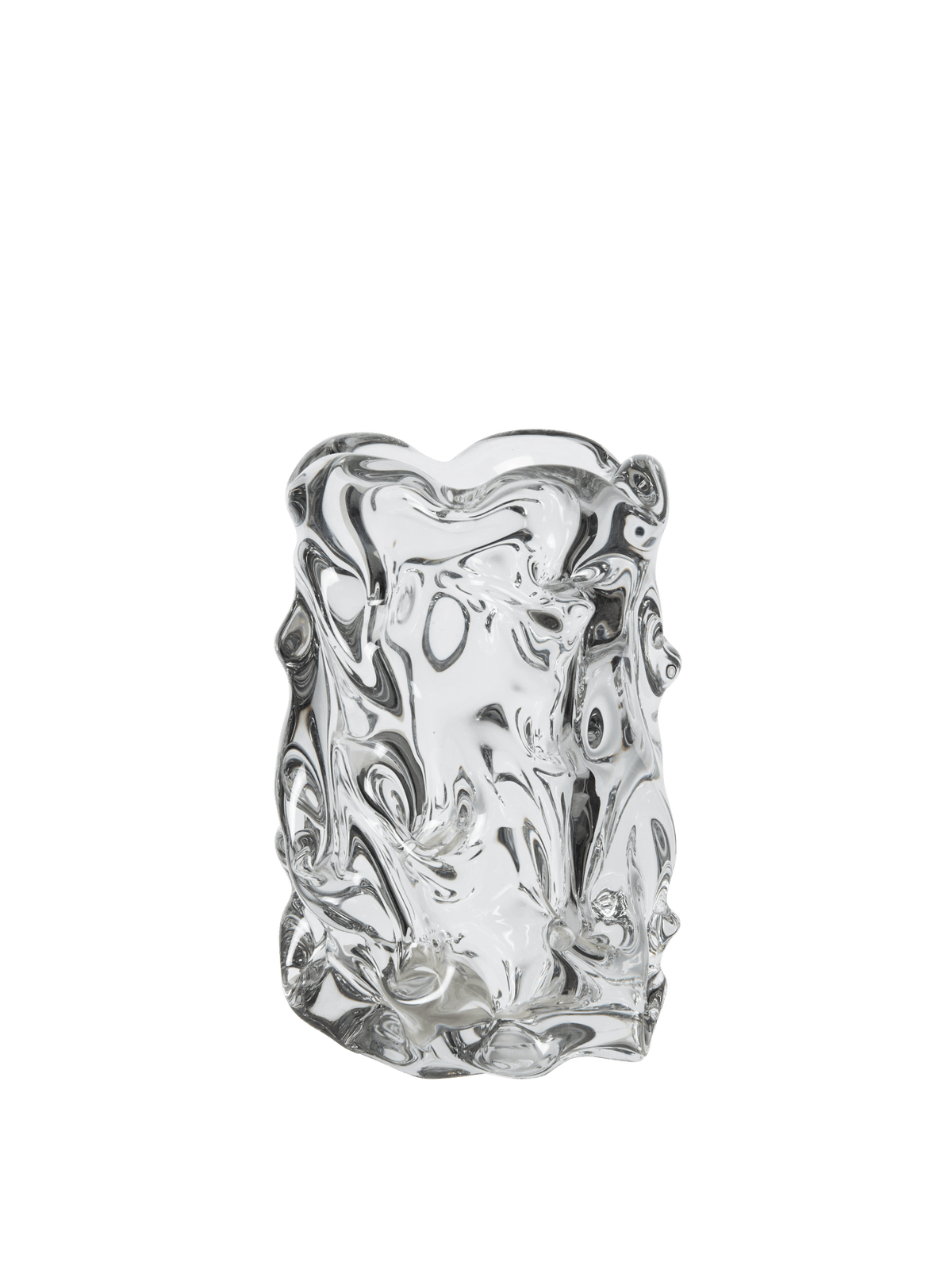 Vase en verre transparent 12 x 12,5 x 18 cm Virelle - Ferm Living - The Cool Republic