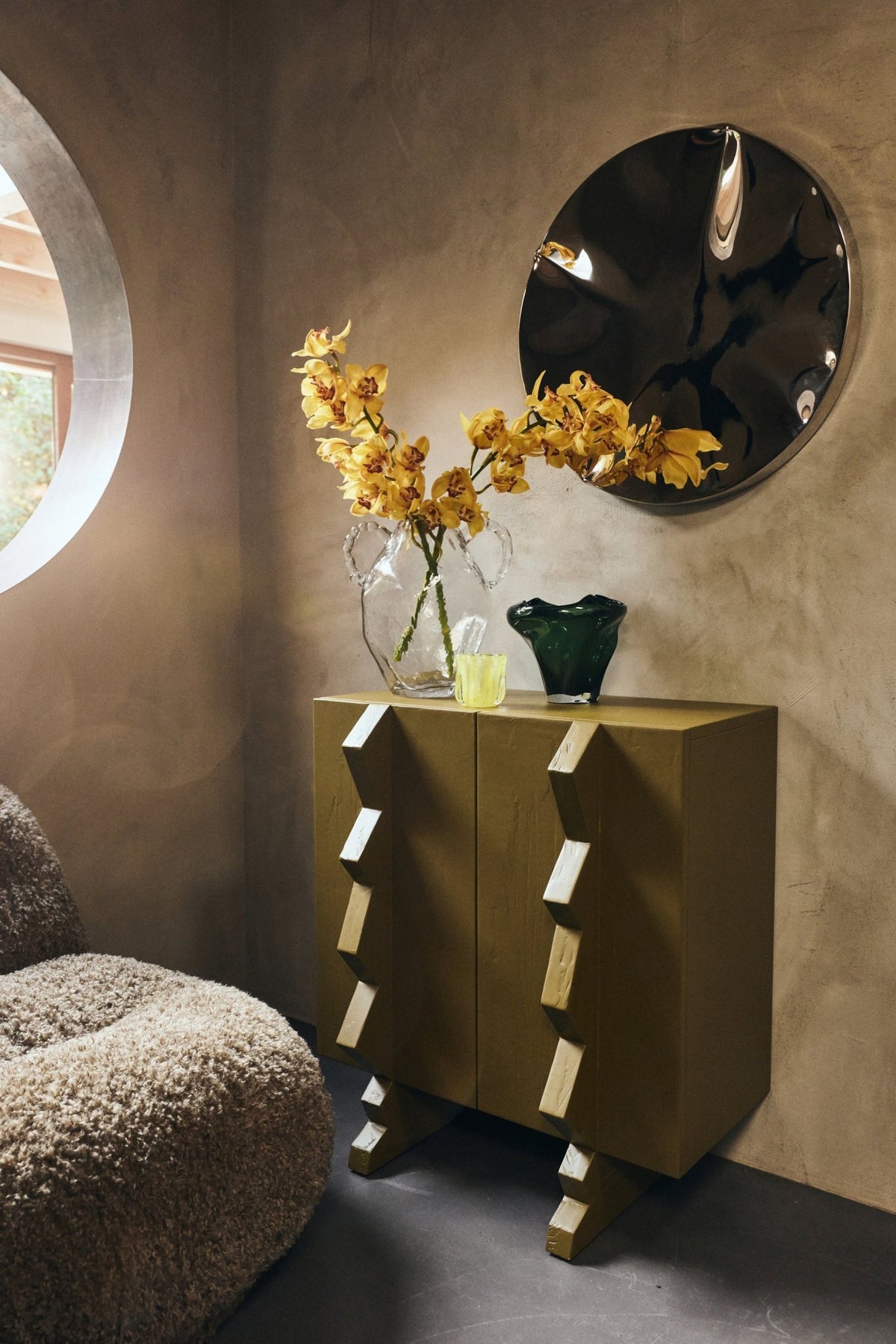 Vase en verre transparent Gemstone amfora - HKLIVING - The Cool Republic