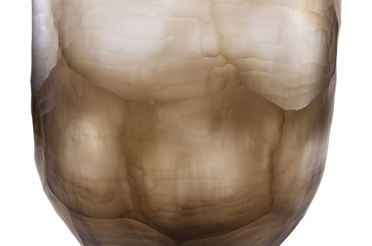 Vase en verre transparent marron 30x43cm Hurricane - Versmissen - The Cool Republic