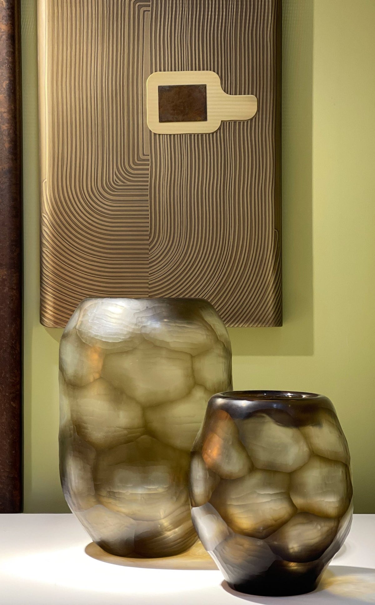 Vase en verre transparent marron 30x43cm Hurricane - Versmissen - The Cool Republic